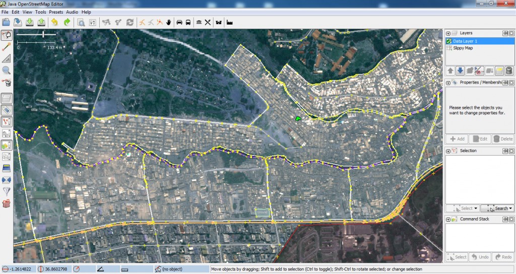 Digitizing in Java OpenStreetMap Editor