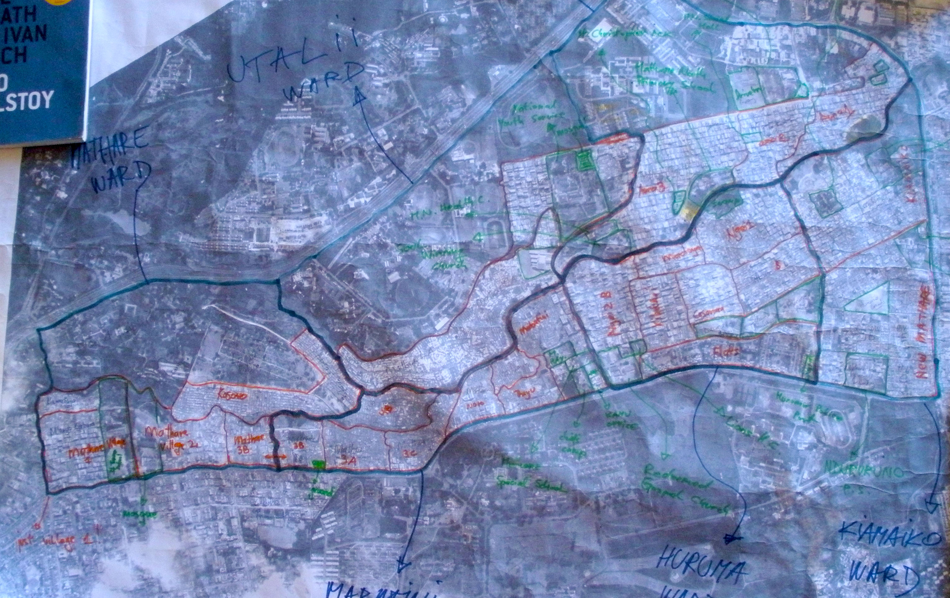 Drawn village boundaries